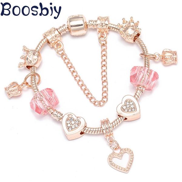 charm bracelets boosbiy fashion love heart beads charms bracelet handmade romantic exquisite jewelry gift for women, Golden;silver
charm bracelets boosbiy fashion love heart beads charms bracelet handmade romantic exquisite jewelry gift for women, Golden;silver