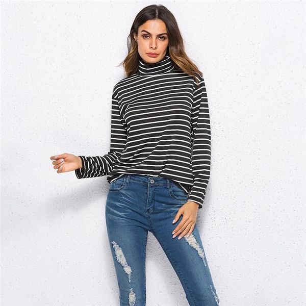 women's t-shirt tee shirts woman 2021 spring autumn winter korean harajuku striped turtleneck for women long sleeve t-shirts casual, White
women's t-shirt tee shirts woman 2021 spring autumn winter korean harajuku striped turtleneck for women long sleeve t-shirts casual, White