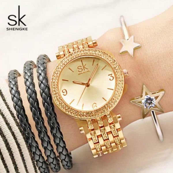 wristwatches shengke watches women quartz watch set ladies clock relogio feminino 2021 with bracelet women's day gift, Slivery;brown
wristwatches shengke watches women quartz watch set ladies clock relogio feminino 2021 with bracelet women's day gift, Slivery;brown