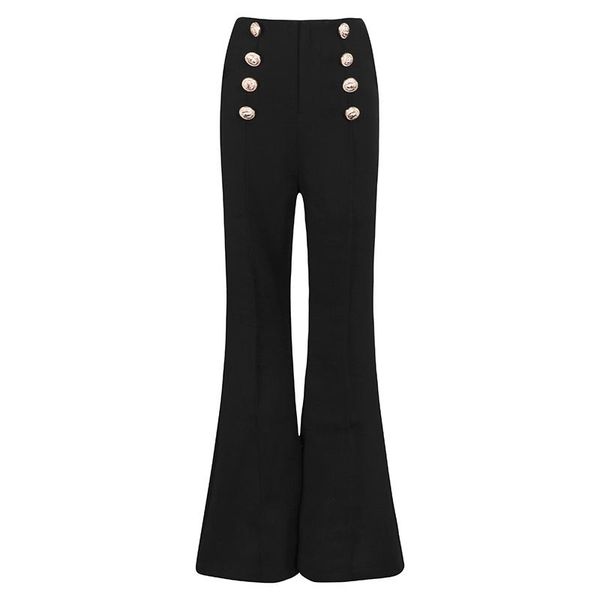 retro metal double breasted high-waisted flare pants women 2021 spring and summer black loose elegant trousers female women's & capris, Black;white
retro metal double breasted high-waisted flare pants women 2021 spring and summer black loose elegant trousers female women's & capris, Black;white