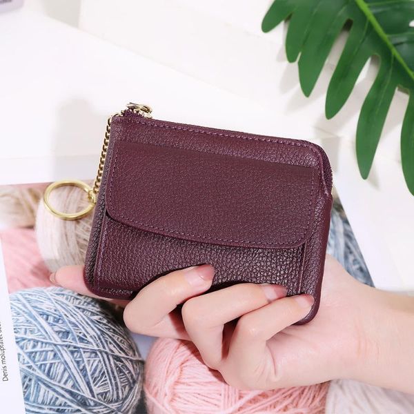 card holders genuine leather id holder business fashion women bank wallet coin case zipper pocket, Brown;gray
card holders genuine leather id holder business fashion women bank wallet coin case zipper pocket, Brown;gray