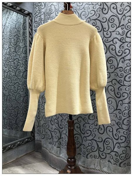 knits 2021 spring clothing sweaters women stand neck hand made beading deco sleeve casual yellow jumpers, White
knits 2021 spring clothing sweaters women stand neck hand made beading deco sleeve casual yellow jumpers, White