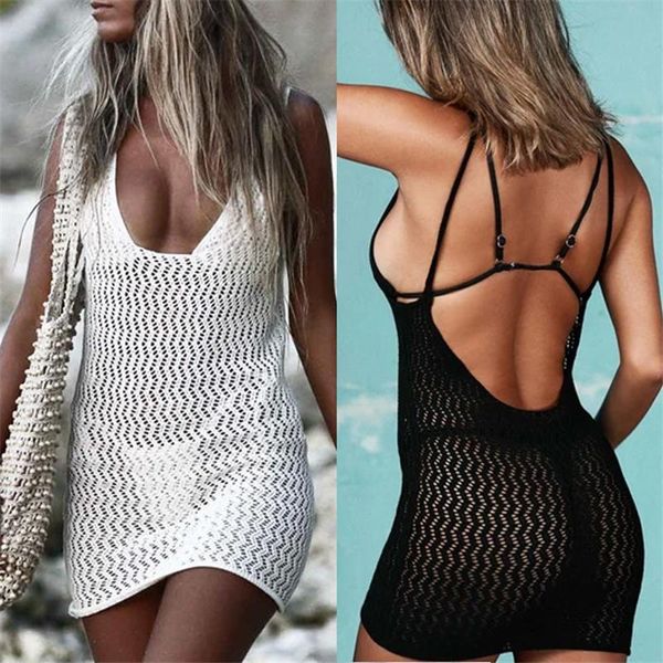 women's swimwear 2021 women summer lace fishnet bikini beach cover ups hollow bathing beachwear female short mini dress, White;black
women's swimwear 2021 women summer lace fishnet bikini beach cover ups hollow bathing beachwear female short mini dress, White;black
