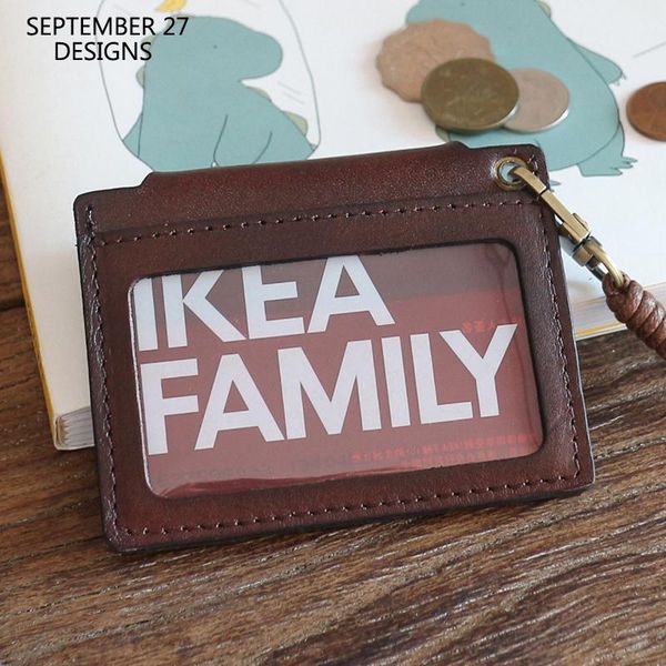 card holders fashion id/badge holder retractable lanyard first layer cowskin leather identity bus credit bank case mini purses, Brown;gray
card holders fashion id/badge holder retractable lanyard first layer cowskin leather identity bus credit bank case mini purses, Brown;gray