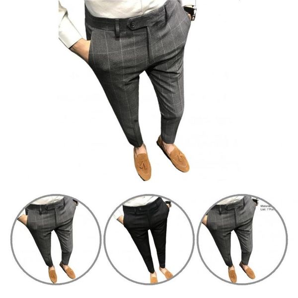 men's suits & blazers men pants stylish casual trousers soft ankle length, White;black
men's suits & blazers men pants stylish casual trousers soft ankle length, White;black