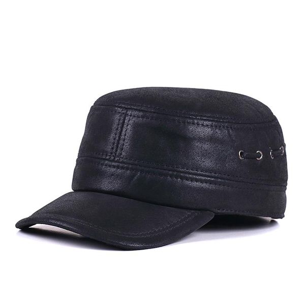 wide brim hats men's leather flat hat frosted pigskin outdoor warm keeping military cap in autumn and winter, Blue;gray
wide brim hats men's leather flat hat frosted pigskin outdoor warm keeping military cap in autumn and winter, Blue;gray