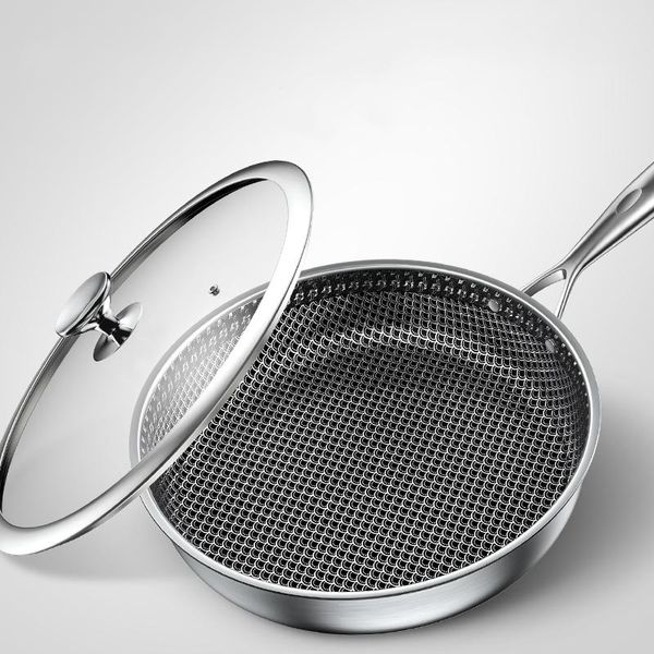 household fried egg steak pancake non-stick flat bottom frying pan 304 stainless steel gas induction cooker universal pans
household fried egg steak pancake non-stick flat bottom frying pan 304 stainless steel gas induction cooker universal pans