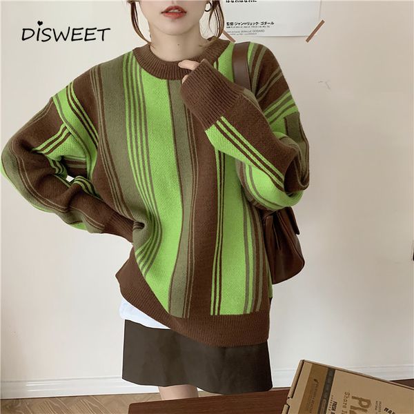 knits striped knitted woman korean long sleeve loose pullover women simple warm o-neck slim sweater women's, White
knits striped knitted woman korean long sleeve loose pullover women simple warm o-neck slim sweater women's, White