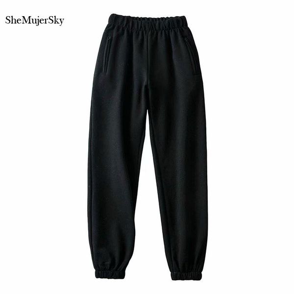 women's pants & capris shemujersky women winter cashmere warm elastic waist long pant 2021 solid color cotton, Black;white
women's pants & capris shemujersky women winter cashmere warm elastic waist long pant 2021 solid color cotton, Black;white