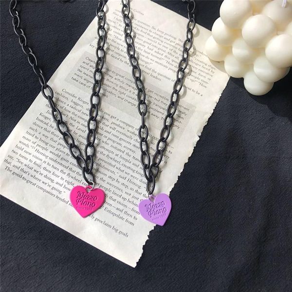 pendant necklaces heart shaped plastic red purple chain necklace metal women girls party hip hop y2k style travel gift jewelry, Silver
pendant necklaces heart shaped plastic red purple chain necklace metal women girls party hip hop y2k style travel gift jewelry, Silver
