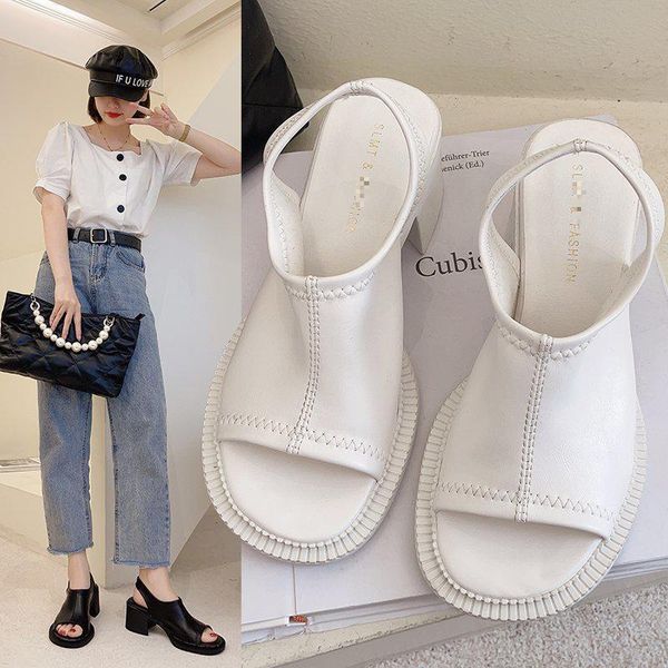 sandals women's summer 2021 korean style temperament high-heeled thick-heeled roman shoes white platform pumps, Black
sandals women's summer 2021 korean style temperament high-heeled thick-heeled roman shoes white platform pumps, Black