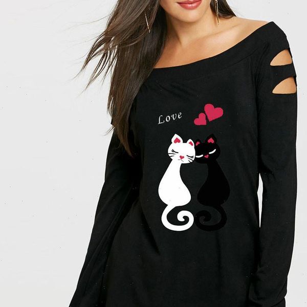 20 off shoulder cat women shirts love prints long sleeve hollow out hole womens and blouses roupas feminina, White
20 off shoulder cat women shirts love prints long sleeve hollow out hole womens and blouses roupas feminina, White