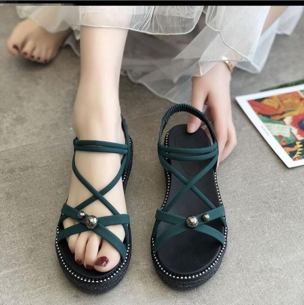 dress shoes large size women's sandals 35-43 summer all-match female students thick-soled roman non-slip wedge, Black
dress shoes large size women's sandals 35-43 summer all-match female students thick-soled roman non-slip wedge, Black