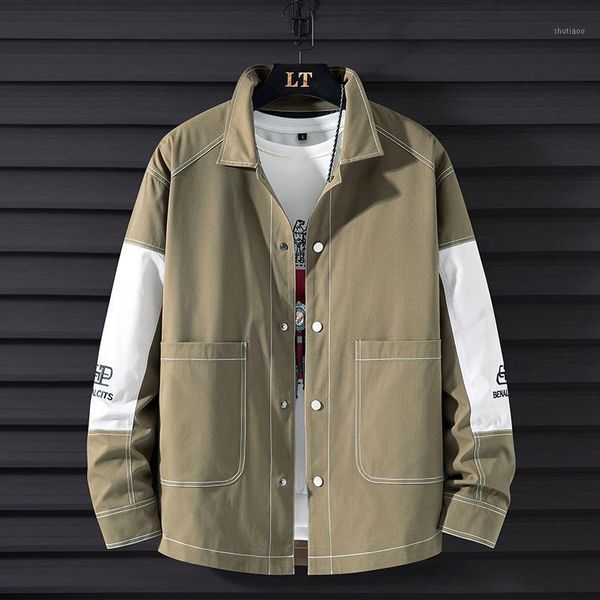 men's jackets 2021 spring autumn thin korean style patchwork school teenagers cotton casual loose clothes denim jacket shirt, Black;brown
men's jackets 2021 spring autumn thin korean style patchwork school teenagers cotton casual loose clothes denim jacket shirt, Black;brown