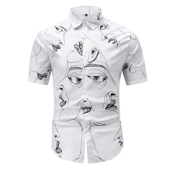 mens clothing fashion hawaiian shirt funny style printed short sleeve white shirts male korean clothes men's casual, White;black
mens clothing fashion hawaiian shirt funny style printed short sleeve white shirts male korean clothes men's casual, White;black
