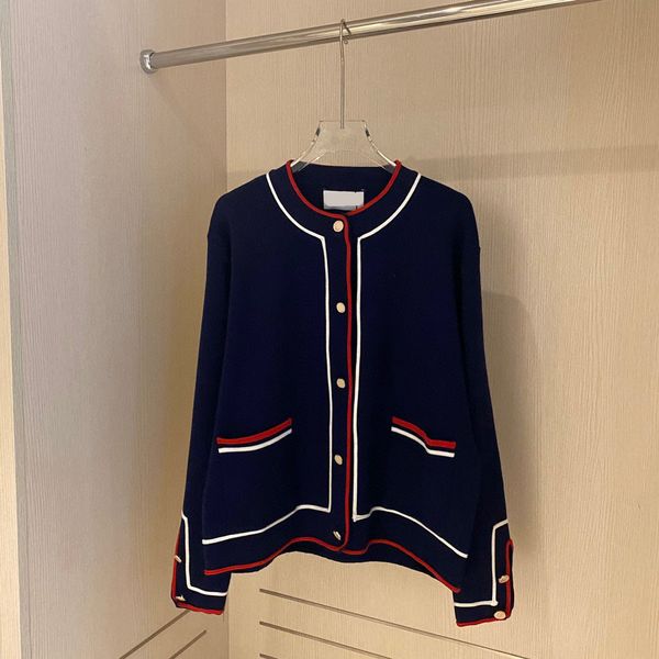 design clothing 21 autumn color matching line placket knitted cardigan navy round neck women's coat department deduction qingdao, White;black
design clothing 21 autumn color matching line placket knitted cardigan navy round neck women's coat department deduction qingdao, White;black