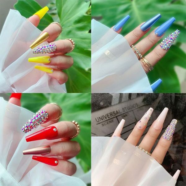 false nails 24pcs/box coffin nail tips detachable artificial rhinestone long ballerina fake manicure wearable, Red;gold
false nails 24pcs/box coffin nail tips detachable artificial rhinestone long ballerina fake manicure wearable, Red;gold