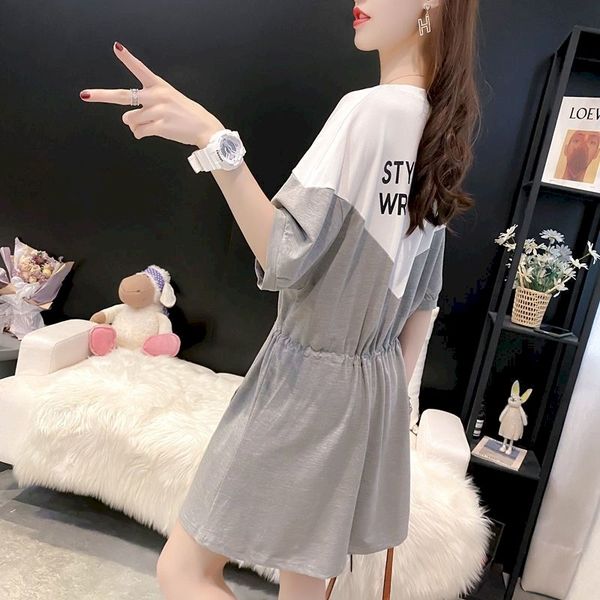 casual dresses spring summer women korean contrast stitching loose waist thin short sleeve tshirt mid-length t-shirt skirt l090, Black;gray
casual dresses spring summer women korean contrast stitching loose waist thin short sleeve tshirt mid-length t-shirt skirt l090, Black;gray