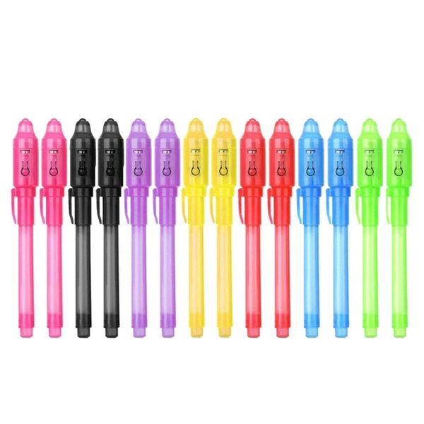 highlighters 2/4/8/14pcs uv light pen invisible magic pencil secret fluorescent for writing pad kids child drawing painting, Black;red 
highlighters 2/4/8/14pcs uv light pen invisible magic pencil secret fluorescent for writing pad kids child drawing painting, Black;red
