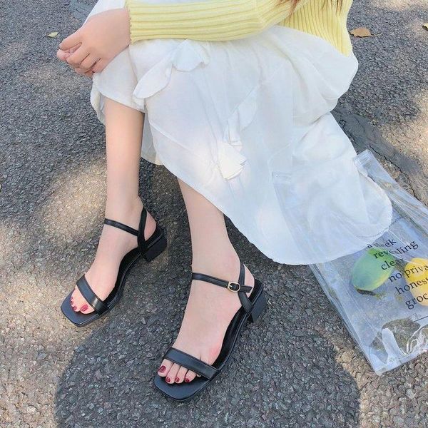 european style open toe net red summer women's shoes thick heel with square head black sandals women
european style open toe net red summer women's shoes thick heel with square head black sandals women