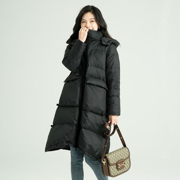 women's down & parkas ailegogo winter women hooded feather long jacket casual fluffy coat button streetwear parke loose snow warm outwe, Black
women's down & parkas ailegogo winter women hooded feather long jacket casual fluffy coat button streetwear parke loose snow warm outwe, Black