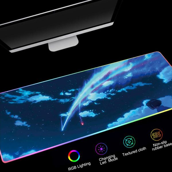 mouse pads & wrist rests 900x400mm blue sky your name rug rgb pattern design anime gaming pad gamer keyboard desk non-slip rubber led mat
mouse pads & wrist rests 900x400mm blue sky your name rug rgb pattern design anime gaming pad gamer keyboard desk non-slip rubber led mat