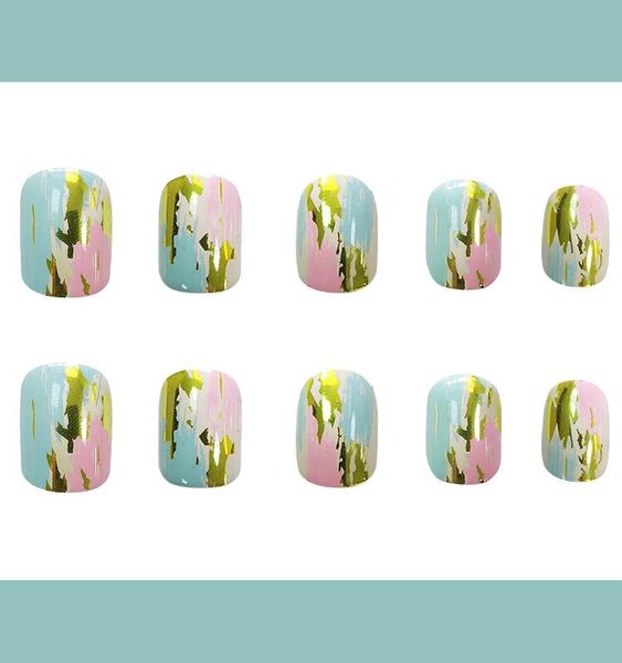 false nails 24pcs nail sticker pink blue gildeds wear short paragraph fashion manicure patch save time wearable, Red;gold
false nails 24pcs nail sticker pink blue gildeds wear short paragraph fashion manicure patch save time wearable, Red;gold