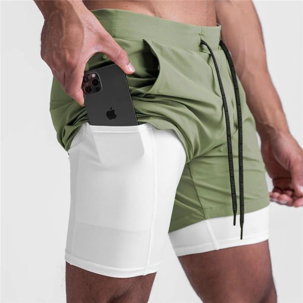 men's shorts 2021 summer sports double-layer jogging running two-in-one gym bodybuilding sweatpants, White;black
men's shorts 2021 summer sports double-layer jogging running two-in-one gym bodybuilding sweatpants, White;black