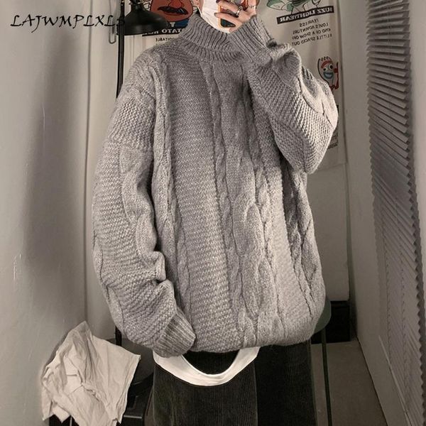 men's sweaters green men winter pullover turtleneck streetwear fisherman sweater cable knit jumper oversized trends, White;black
men's sweaters green men winter pullover turtleneck streetwear fisherman sweater cable knit jumper oversized trends, White;black