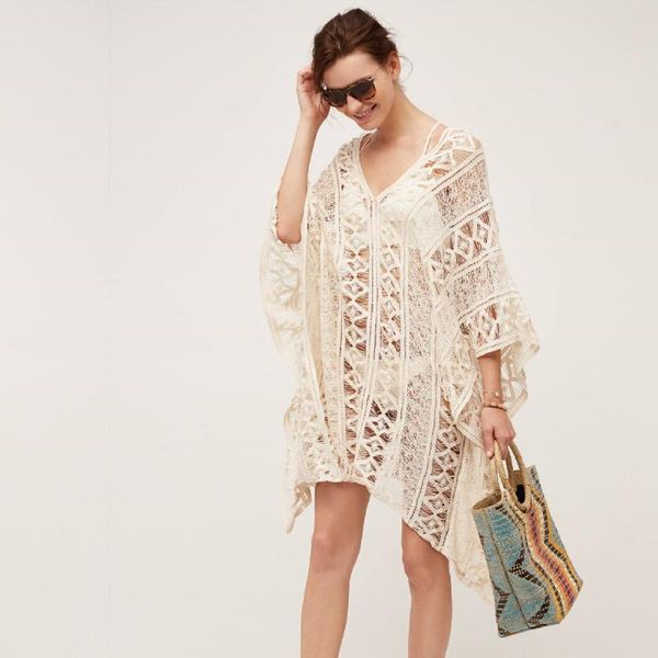 women's swimwear 2021 hollow out bats sleeve summer dress beach cover up plus size women beachwear white lace tunic bikini cover-ups, White;black
women's swimwear 2021 hollow out bats sleeve summer dress beach cover up plus size women beachwear white lace tunic bikini cover-ups, White;black
