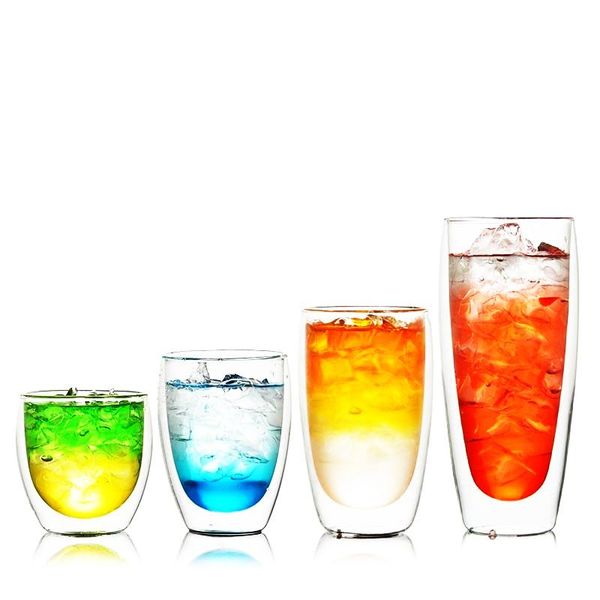 wine glasses double wall tumbler glass cappuccino latte coffee mug cold / insulation anti-scalding milk cola cup tea drinking
wine glasses double wall tumbler glass cappuccino latte coffee mug cold / insulation anti-scalding milk cola cup tea drinking