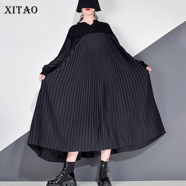casual dresses xitao patchwork draped dress women winter fashion pleated style v neck collar long sleeve pullover elegant zy1591, Black;gray
casual dresses xitao patchwork draped dress women winter fashion pleated style v neck collar long sleeve pullover elegant zy1591, Black;gray