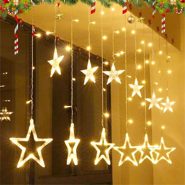 strings christmas 2.5m fairy star led curtain string lights xmas garland for home wedding party holiday decoration 220v
strings christmas 2.5m fairy star led curtain string lights xmas garland for home wedding party holiday decoration 220v