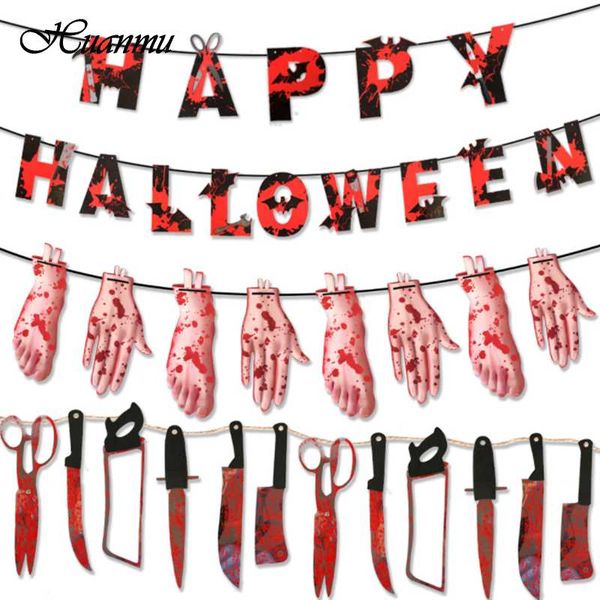 party decoration halloween horror bloods knives hand feet paper banner supplies decor happy props home diy pull flag
party decoration halloween horror bloods knives hand feet paper banner supplies decor happy props home diy pull flag