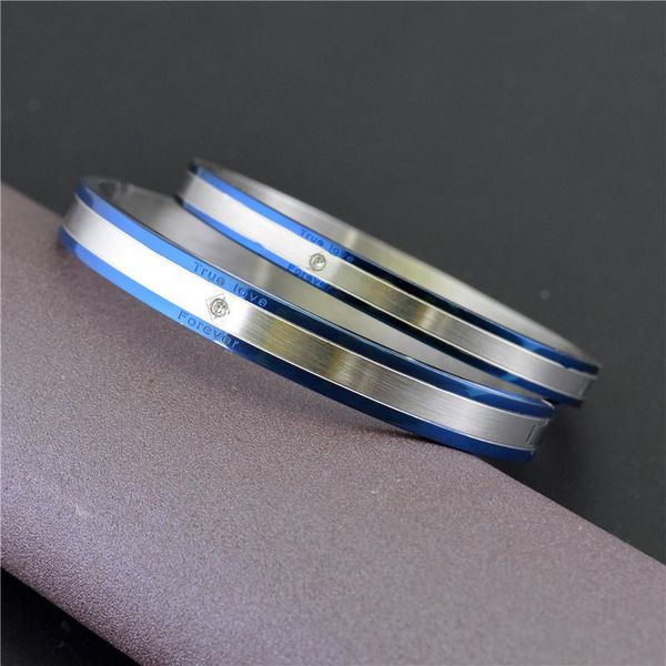 bangle elegant 8mm true love letter bracelets for women trendy blue color stainless steel men bangles charm accessory wrist jewelry, Black
bangle elegant 8mm true love letter bracelets for women trendy blue color stainless steel men bangles charm accessory wrist jewelry, Black