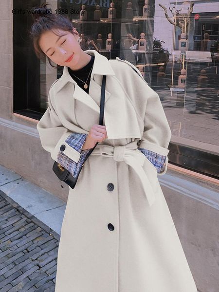 women's wool & blends high end woolen coat middle and long style fashion fall winter 2021 gentle leisure temperament goddess fur, Black
women's wool & blends high end woolen coat middle and long style fashion fall winter 2021 gentle leisure temperament goddess fur, Black