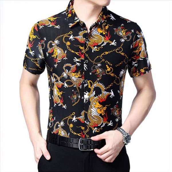 men's casual shirts printed shirt 2021 fashion british style short sleeve dress slim clothing, White;black
men's casual shirts printed shirt 2021 fashion british style short sleeve dress slim clothing, White;black