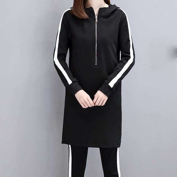 in stock slim black hoodies women set plus size stripe side casual two piece set women zipper long hooded sweatshirt + pant 210929, White
in stock slim black hoodies women set plus size stripe side casual two piece set women zipper long hooded sweatshirt + pant 210929, White
