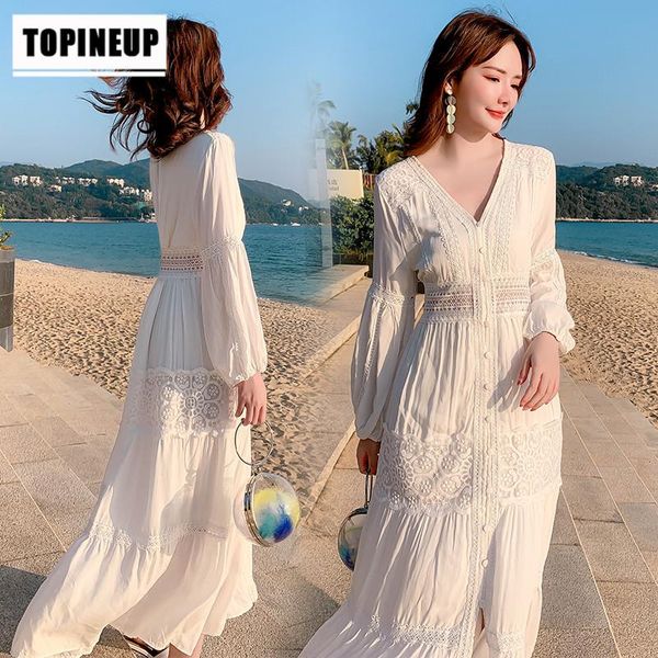 casual dresses 2021 women hollow out lace chiffon beach dress summer v-neck high waist long sundress vestidos, Black;gray
casual dresses 2021 women hollow out lace chiffon beach dress summer v-neck high waist long sundress vestidos, Black;gray