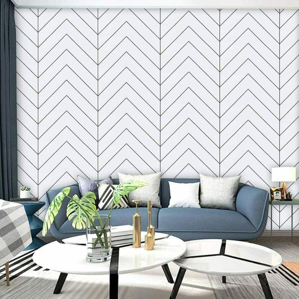 wallpapers modern geometric stripe peel and stick wallpaper herringbone white black self adhesive contact paper for home decor
wallpapers modern geometric stripe peel and stick wallpaper herringbone white black self adhesive contact paper for home decor