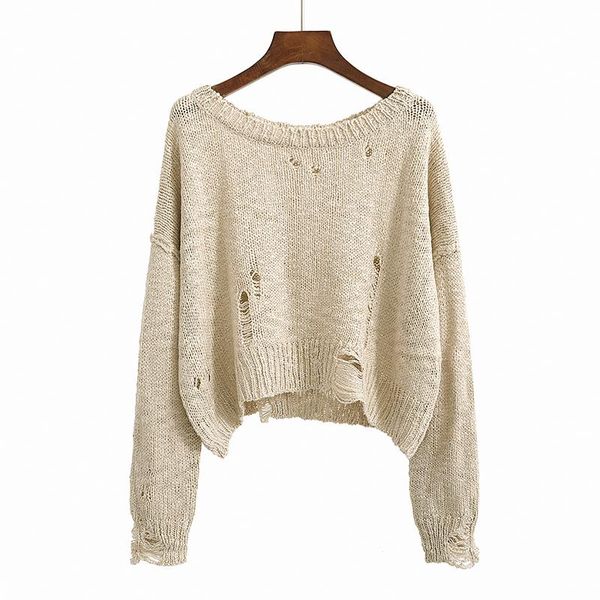 women's sweaters knitted hollow out women sweater pullovers autumn 2021 o-neck long-sleeved loose elegant female pulls outwear, White;black
women's sweaters knitted hollow out women sweater pullovers autumn 2021 o-neck long-sleeved loose elegant female pulls outwear, White;black