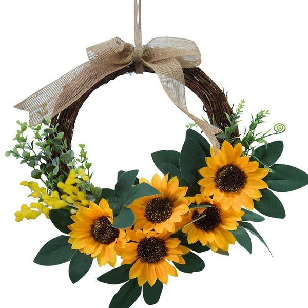 decorative flowers & wreaths 1 piece artificial sunflower wreath handmade round floral garland wall hanging decoration for wedding engagemen
decorative flowers & wreaths 1 piece artificial sunflower wreath handmade round floral garland wall hanging decoration for wedding engagemen