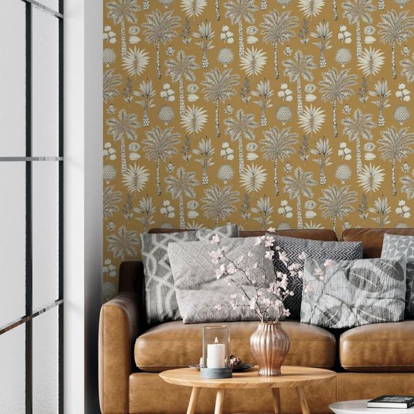 wallpapers modern tropical wallpaper with handdrawn palm trees and botanical leaves in yellow back
wallpapers modern tropical wallpaper with handdrawn palm trees and botanical leaves in yellow back
