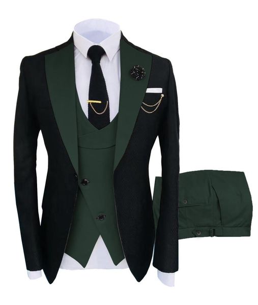men's suits & blazers style men black and dark green groom tuxedos notch lapel groomsmen 3 pieces set ( jacket + pants vest tie) d364, White;black
men's suits & blazers style men black and dark green groom tuxedos notch lapel groomsmen 3 pieces set ( jacket + pants vest tie) d364, White;black
