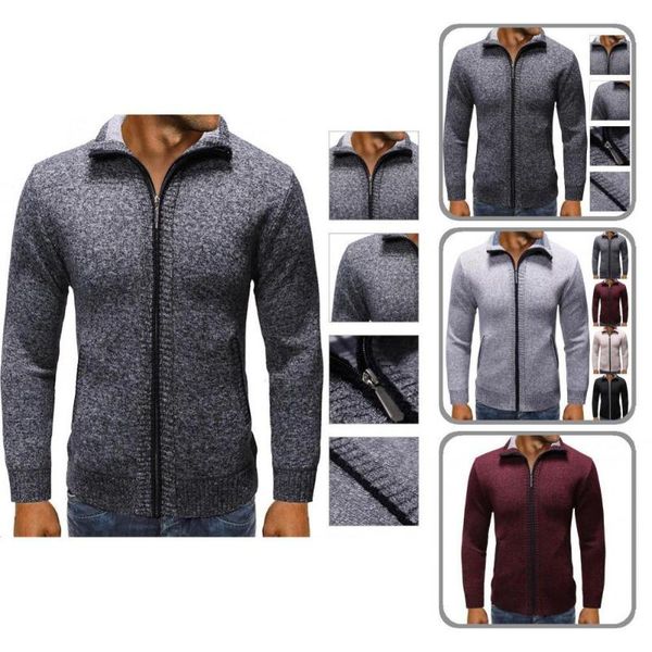men's sweaters men cardigan ribbed cuff casual cold resistant solid color zipper closure sweater coat for daily wear, White;black
men's sweaters men cardigan ribbed cuff casual cold resistant solid color zipper closure sweater coat for daily wear, White;black