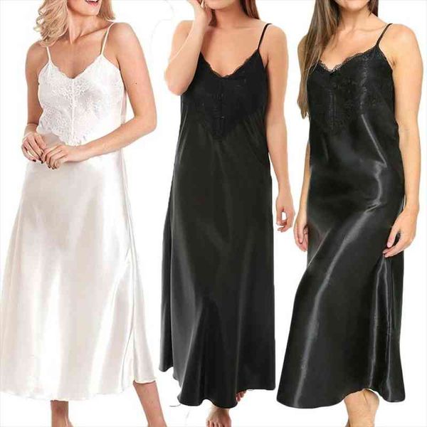 silk satin long night dress womens sleepwears nightgown camisola nightie deep v neck front lace lingerie sleepwear plus size, Black;red 
silk satin long night dress womens sleepwears nightgown camisola nightie deep v neck front lace lingerie sleepwear plus size, Black;red