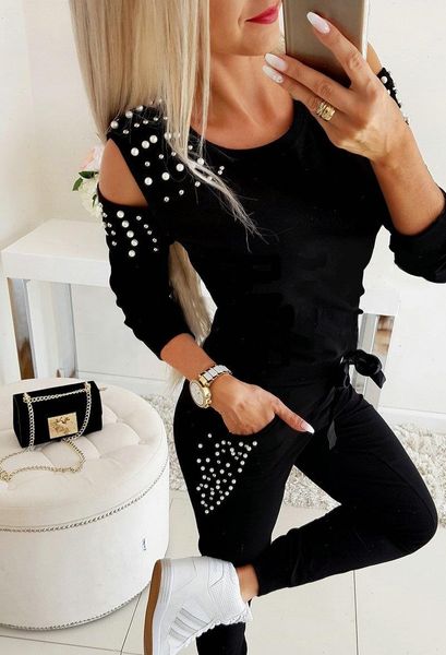 womens jogger tracksuits tracksuit spring winter casual 2pcs sets long cold shoulder beading sweatshirt and pant, Gray
womens jogger tracksuits tracksuit spring winter casual 2pcs sets long cold shoulder beading sweatshirt and pant, Gray