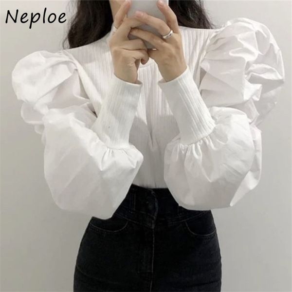 o-neck puff sleeve slim fit women blouse autumn vertical stripes knitted patchwork shirt solid color fashion femme blusas 210422, White
o-neck puff sleeve slim fit women blouse autumn vertical stripes knitted patchwork shirt solid color fashion femme blusas 210422, White