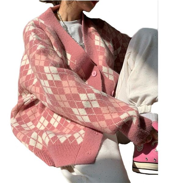 v-neck knit cardigan women 2021 spring autumn fashion rhombus pattern pink college style thickened jecket feminina jd1087 women's jacke, Black;brown
v-neck knit cardigan women 2021 spring autumn fashion rhombus pattern pink college style thickened jecket feminina jd1087 women's jacke, Black;brown
