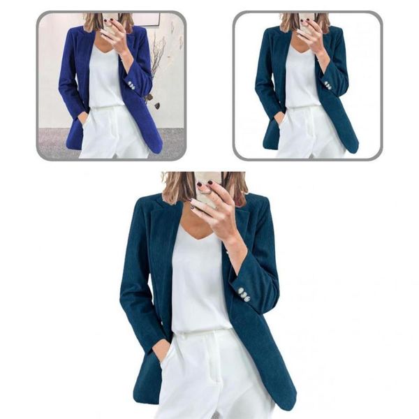 women's suits & blazers stylish temperament pure color blazer autumn winter turndown collar, White;black
women's suits & blazers stylish temperament pure color blazer autumn winter turndown collar, White;black